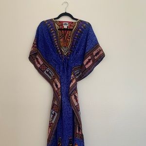 Handmade colorful bohemian maxi dress (one size)